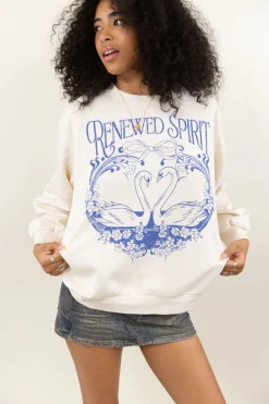 Oversized Crew Graphic Sweatshirt