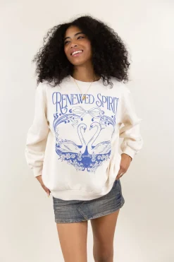 Oversized Crew Graphic Sweatshirt