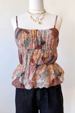 Patchwork Bubble Cami Top