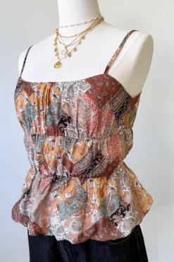 Patchwork Bubble Cami Top