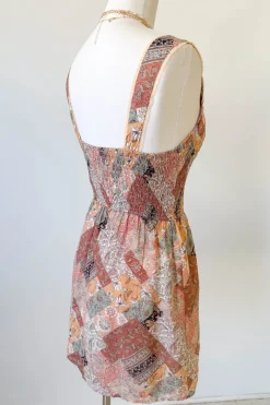 Patchwork Print Mini Dress