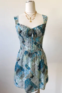 Patchwork Print Mini Dress