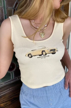 Peach Pitt Graphic Tank Top