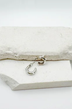Pearl Studded Huggie Hoops