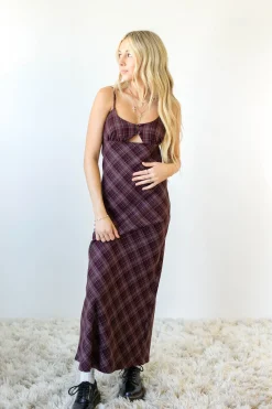 Plaid Maxi Dress