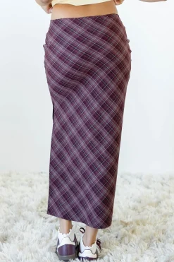 Plaid Midi Skirt