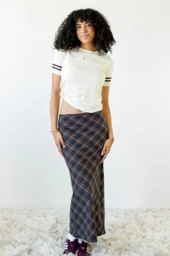 Plaid Midi Skirt