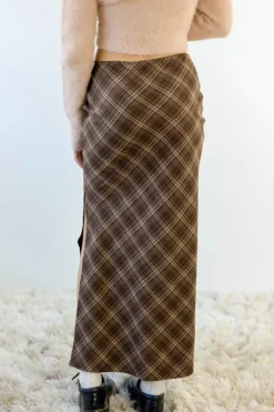 Plaid Midi Skirt