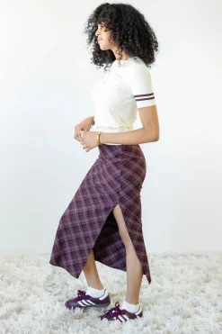Plaid Midi Skirt