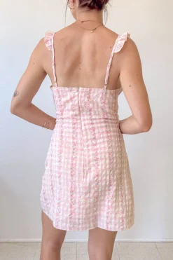 Plaid Ruffle Mini Dress
