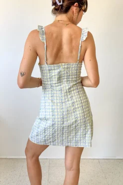 Plaid Ruffle Mini Dress