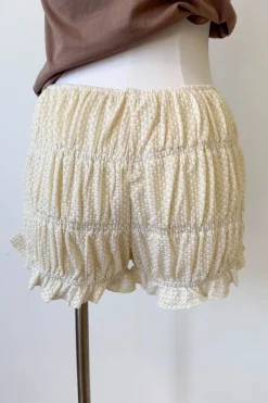 Plaid Stretch Lace Bloomer Shorts