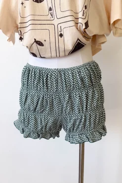 Plaid Stretch Lace Bloomer Shorts