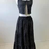 Pleated Floral Corset Top