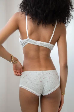 Pointelle Floral Bralette
