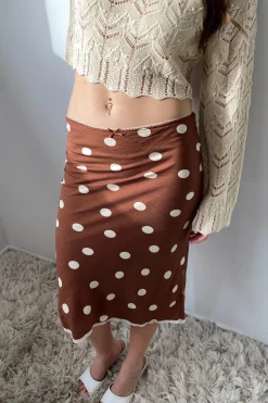 Polka Dot Midi Skirt