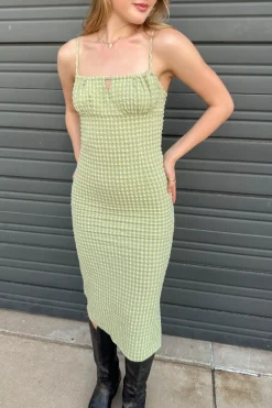 Pucker Midi Dress