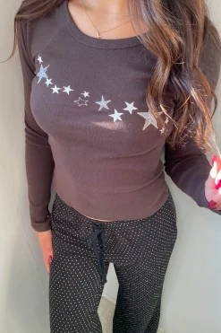 Raglan Graphic Long Sleeve Top
