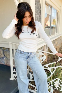 Raglan Graphic Long Sleeve Top