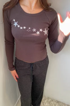 Raglan Graphic Long Sleeve Top