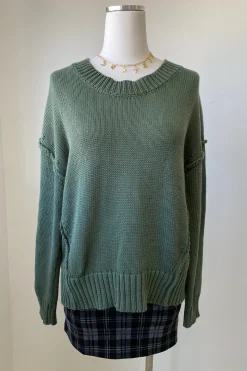 Reverse Stitch Knit Sweater