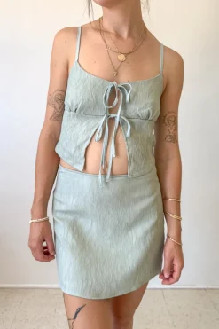 Ribbed Mini Skirt