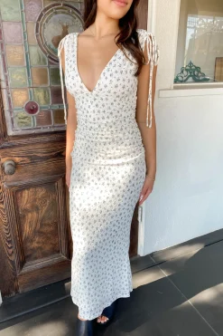 Ruched Waist Midi Dress