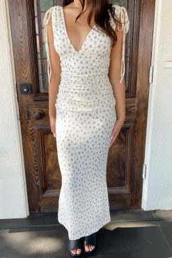 Ruched Waist Midi Dress