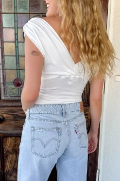 Ruched Wrap Top