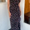 Ruffle Floral Maxi Dress