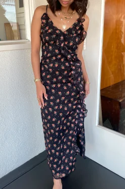 Ruffle Floral Maxi Dress