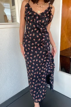 Ruffle Floral Maxi Dress