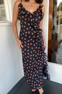 Ruffle Floral Maxi Dress