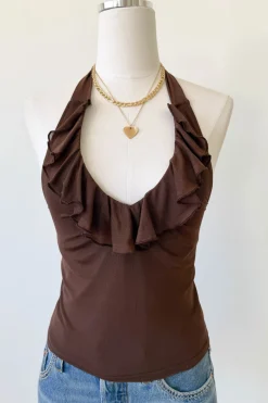 Ruffle Halter Top