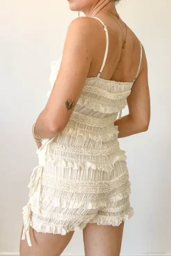 Ruffled Cami Romper