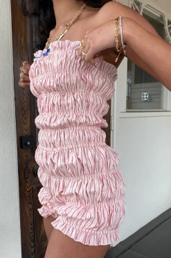 Ruffled Strapless Romper