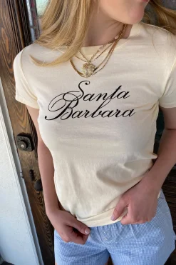 Santa Barbara Long Loose Graphic Baby Tee