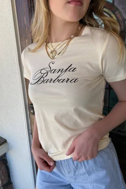 Santa Barbara Long Loose Graphic Baby Tee