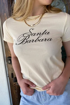 Santa Barbara Long Loose Graphic Baby Tee