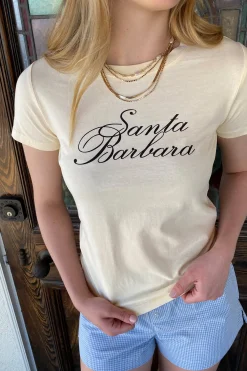 Santa Barbara Long Loose Graphic Baby Tee