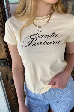 Santa Barbara Long Loose Graphic Baby Tee