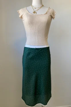 Satin Midi Skirt