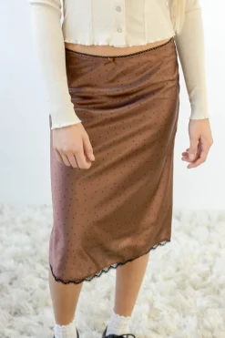 Satin Midi Skirt