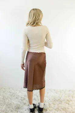 Satin Midi Skirt