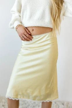Satin Midi Skirt