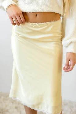 Satin Midi Skirt