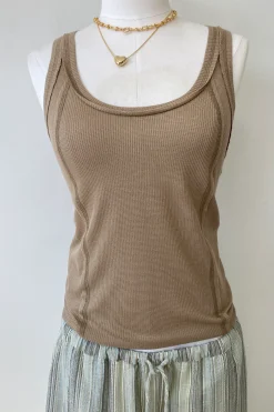 Seamed Sleeveless Top
