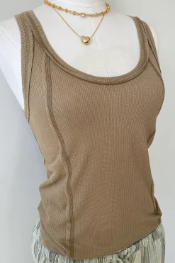 Seamed Sleeveless Top