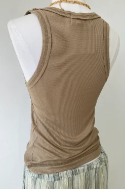Seamed Sleeveless Top