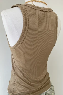 Seamed Sleeveless Top